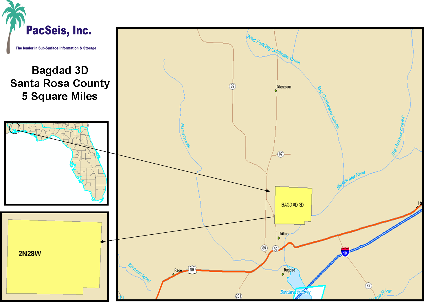 PacSeis Inc Seismic Data 2D and 3D Maps