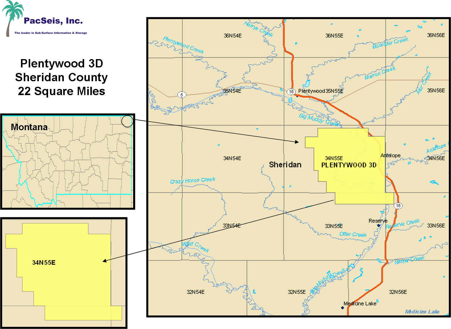 PacSeis Inc Seismic Data 2D and 3D Maps